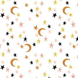Moonlit Stars in White