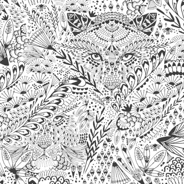 Hide and Seek in Onyx on White