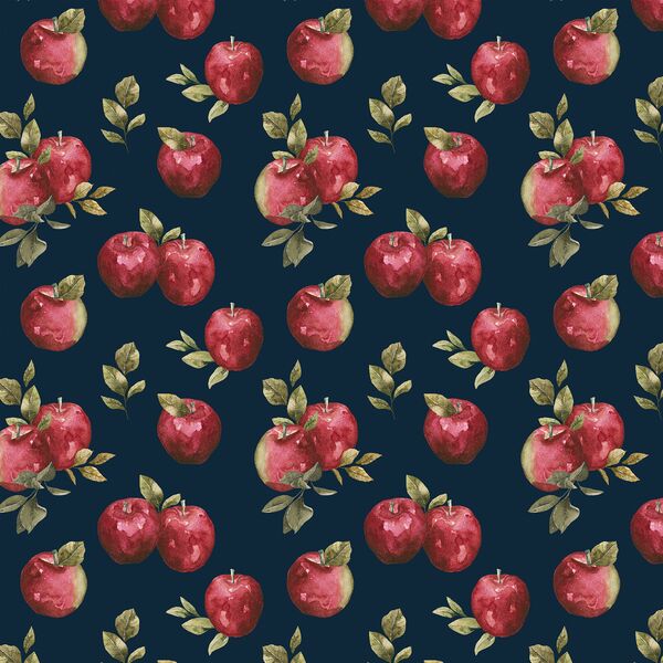Apples in Navy Blue