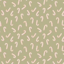 Candy Canes in Sprig Green