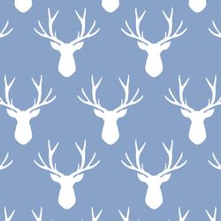 Stag Silhouette in Cornflower