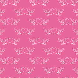 Heart Sketches in Magenta