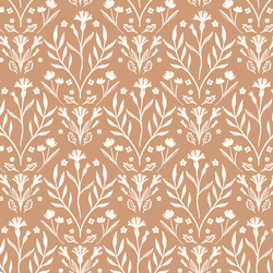 Floral Wilderness in Light Mahogany