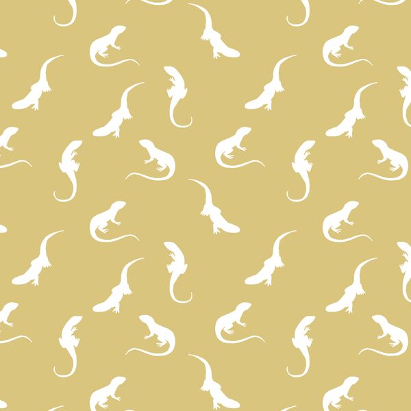 Iguana Silhouette in Honey
