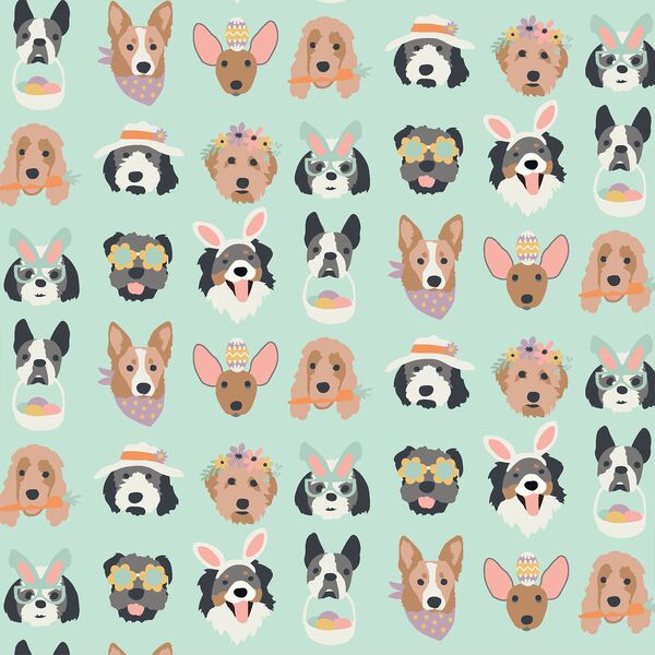 Easter Pups in Robins Egg Blue