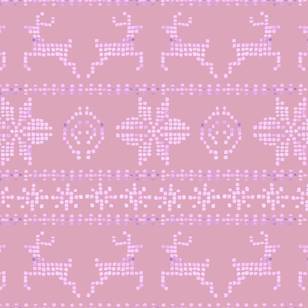 Fair Isle in Sweet Mauve