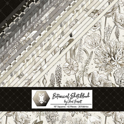 Botanical Sketchbook 10" Square Pack