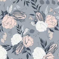 Emley Floral in Bluestone
