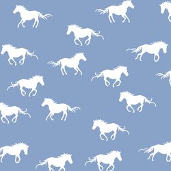 Horse Silhouette in Cornflower