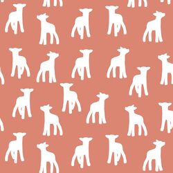 Lamb Silhouette in Desert Rose