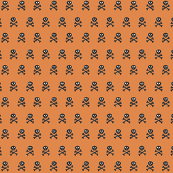 Skulls and Crossbones in Pumpkin
