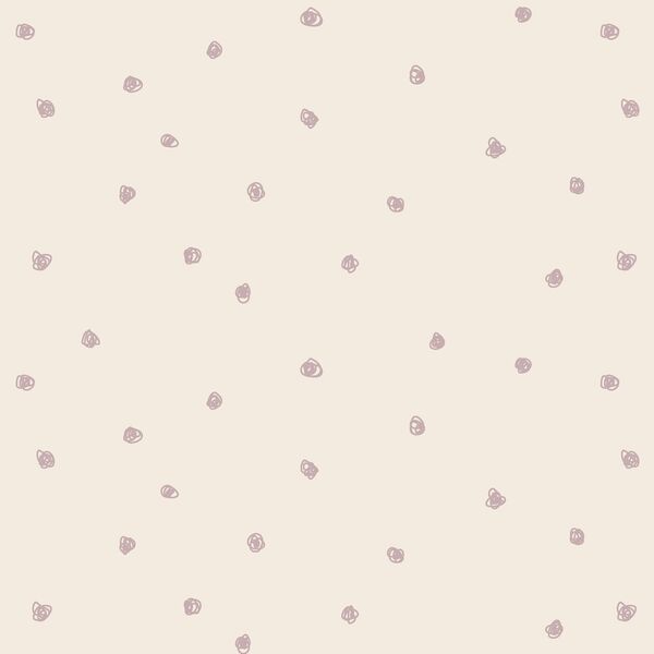 Squiggle Dots in Burnished Lilac on Egret