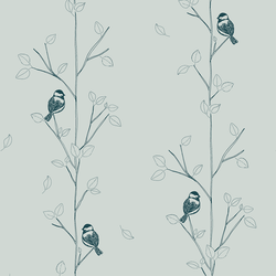 Perched in Ice Blue and Teal