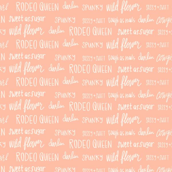 Wildflower Words in Peach