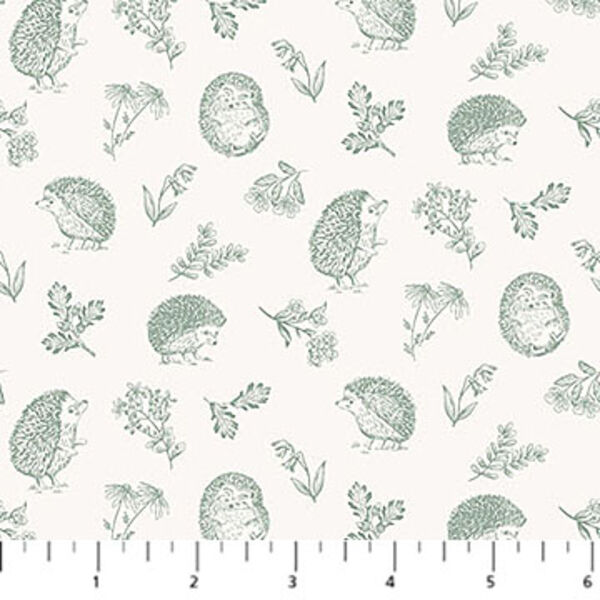Hedgehog Toile in Cream Wedgewood