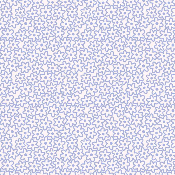 Flower Doodle in Periwinkle