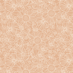 Sunflower Garden in Vintage Pink