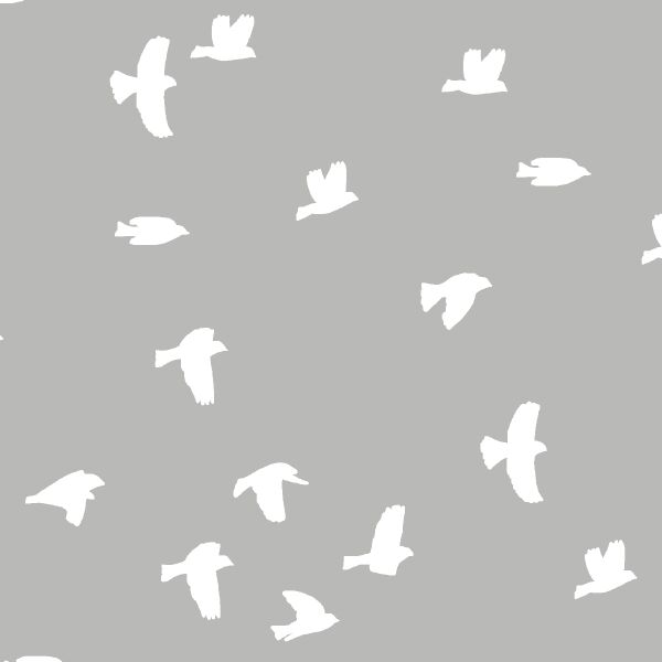 Flock Silhouette in Pebble
