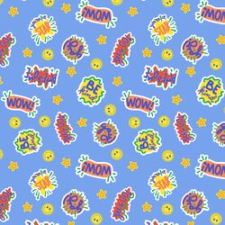 Happy Stickers in Pool Blue