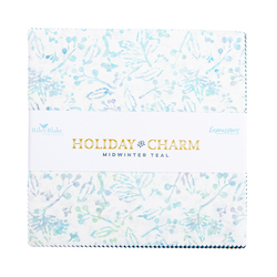 Expressions Batiks 10" Square Pack in Holiday Charm Midwinter Teal