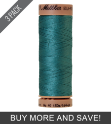 Blue-green Opal (9136-0611) - Silk Finish Cotton 40wt - 164 Yards (3 Pack)