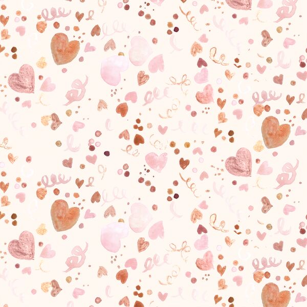 Little Festive Hearts in Blushing
