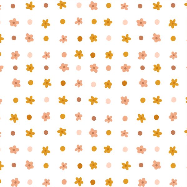 Daisy Dots in White