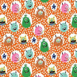 Little Monsters Dot in Orange