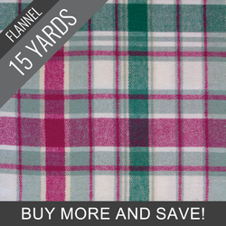 Chevron Plaid Flannel in Eucalyptus - 15 Yard Bolt