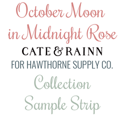 October Moon Sample Strip in Midnight Rose