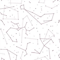 Star Charts in Celestial on White