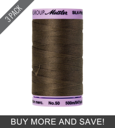 Olive (9104-1043) - Silk Finish Cotton 50wt - 547 Yards (3 Pack)