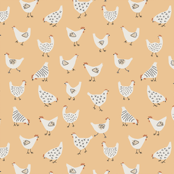 Farm Chickens in Yellow