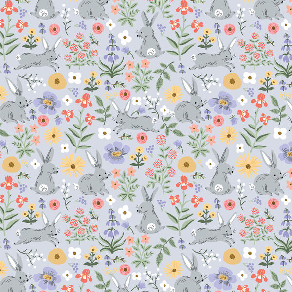 Bunny Floral in Blue