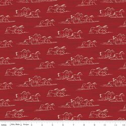 Horse Toile in Red