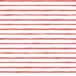 Artisan Stripe in Salmon on White