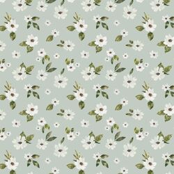 White Flowers in Mint