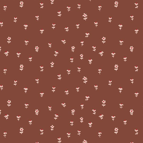 Ditsy Daisies in Rich Brown
