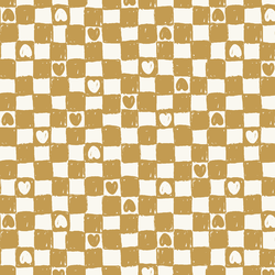 Painted Checks in Tinsel Ochre
