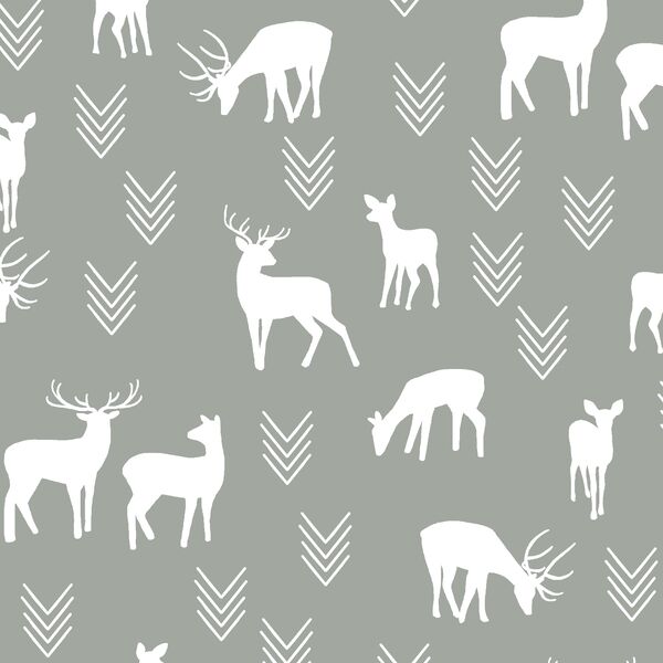Deer Silhouette in Sage