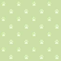Watercolor Paw Prints in Spring Green