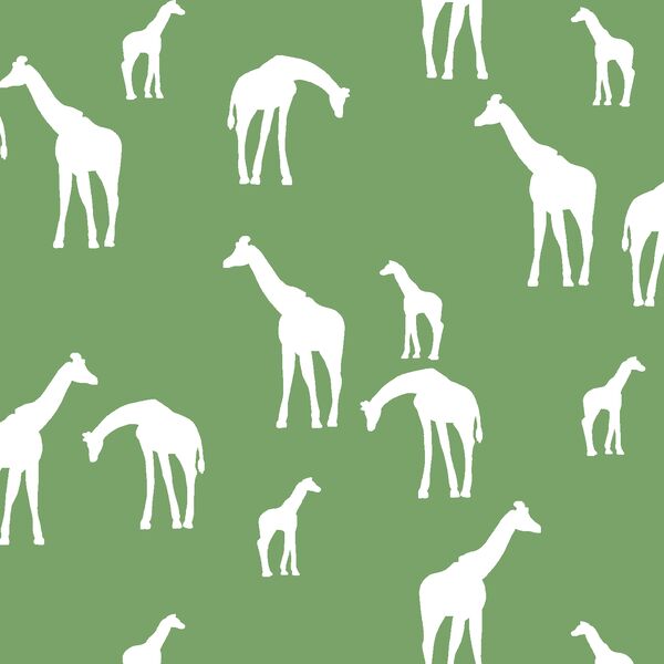 Giraffe Silhouette in Pistachio