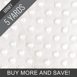 Minky Dimple Dot in White - 5 Yard Quick Cut