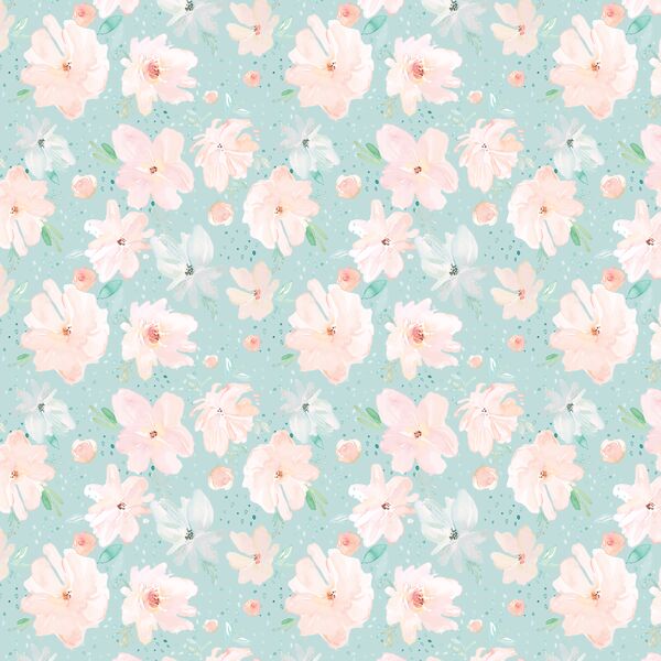 Little May Flowers in Glacier Blue