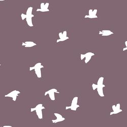 Flock Silhouette in Mulberry