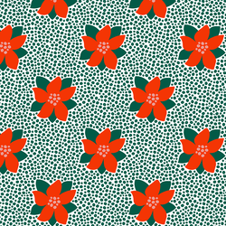 Poinsettia Patch in Frost White