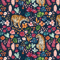 Blooming Tiger in Navy