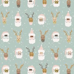 Small Deer Santa in Multi