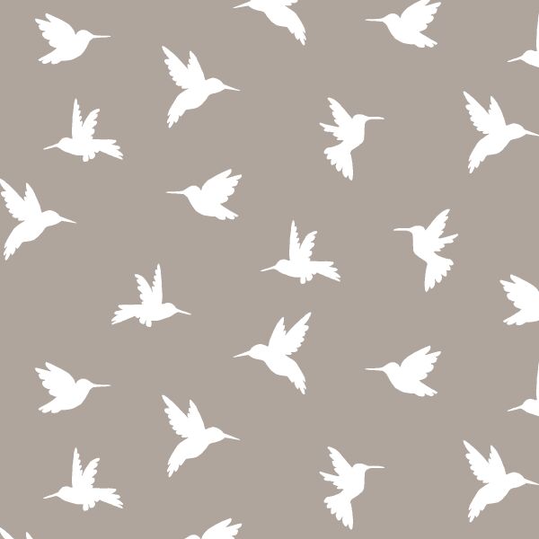 Hummingbird Silhouette in Taupe
