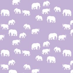 Elephant Silhouette in Lilac